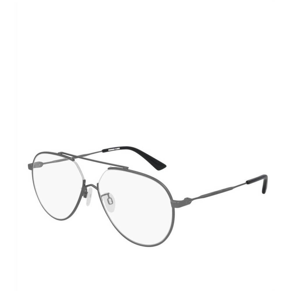 NEW MCQ ALEXANDER MCQUEEN men's mcq291oa aviator eyeglasses in silver